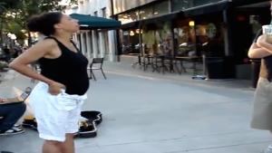 Pregnant Woman Smoking, Doesn't Care