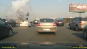 Car Randomly Explodes On Highway