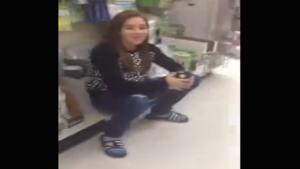 Girl Pissing Her Pants In Store Aisle