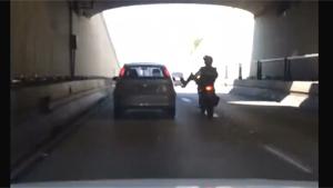 Instant Karma For Asshole Biker