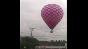Hot Air Balloon Hits Powerlines