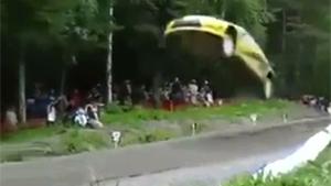 Rally Car Flying by