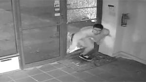 Fleeing Thief Runs Into Door