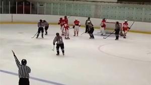 Russian Hockey Player Loses It