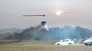 Chopper Hits Powerlines