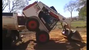 Bobcat Driver Has Epic Skills