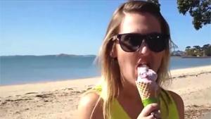 Licking Ice Cream With A Twist