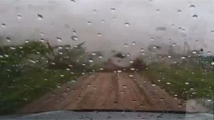 Pulling Out Of Garage During Hurricane