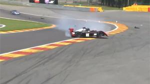 Hard Crash At Spa Race Circuit