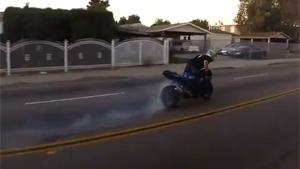 Suicidal Motorcyclist Makes Insane Drift