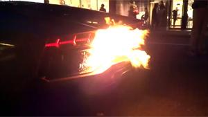 Lamborghini Aventador Catches Fire