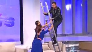 Ladder Climbing Fail On Live TV