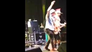 Fan Kicked In Face By Lead Singer