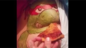 Ninja Turtle Eating Pizza