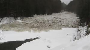 Tsunami Of Ice In River