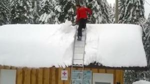 Cleaning Snow From The Roof