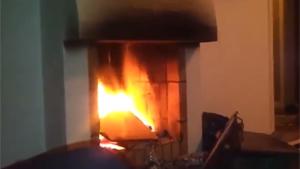 Spray Can In Fireplace