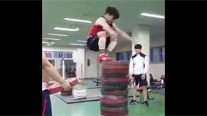 Epic Jump Contest In Gym