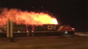 Locomotive Blows Up Engine