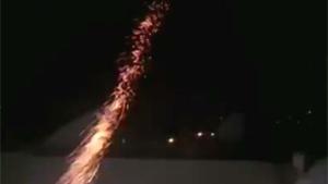 Fireworks Shell Lands On Balcony