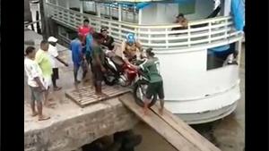 Motorcycle Loading Ends Wet