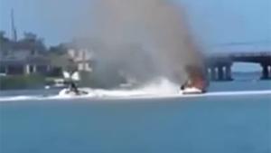 Jet Ski Driver Helps Extinguish Fire