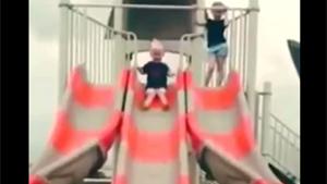 Banging Head On Slide