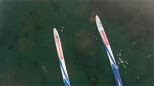 Skiing On A Frozen Lake Ends Wet