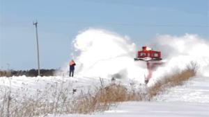 Close Encounter With Snow Plow Train