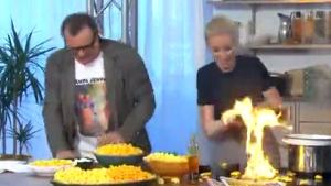 Tv Host Sets Kitchen On Fire