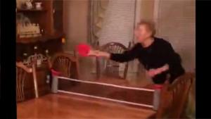 Granny Playing Ping Pong
