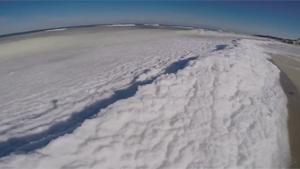 Beautiful Frozen Waves Phenomenon