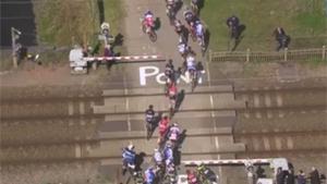 Suicidal Cyclists Crossing Train Tracks