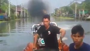Small V8 Powered Long Tail Boat