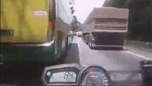 Suicidal Biker Raging Through Traffic