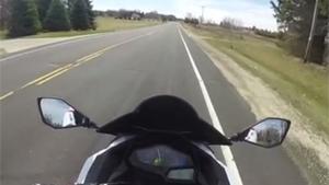 Biker Doesn't Make Corner