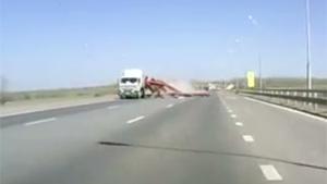 Truck Loses Cargo