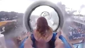 Cool Water Slide On Cruise Ship