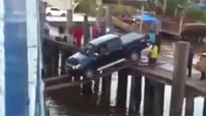 Loading Pickup On To Ferry