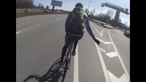 Cyclist Run Over On Highway