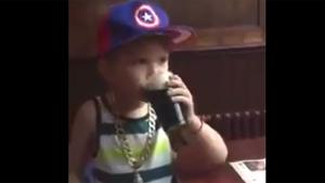 Young Boy Drinking Beer