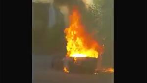 Pickup Truck Burns To The Ground