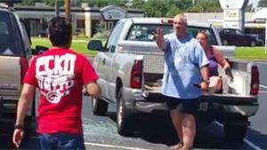 Fat Wife Fight On Parking Lot