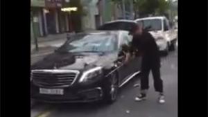 Smashing New Mercedes With Golf Club