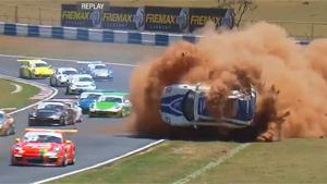 Big Crash During Porsche GT3 Cup