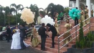 Helium Balloons At Wedding