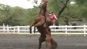Woman On Bucking Horse