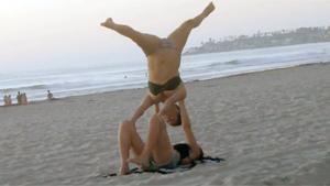 Balancing On The Beach