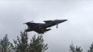 Fighter Jet Lands On Highway