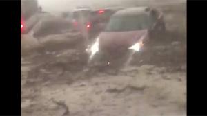 Flash Flood On Highway